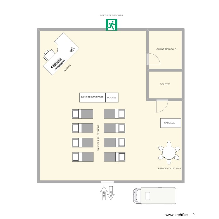 GILLY-Koesio. Plan de 3 pièces et 101 m2