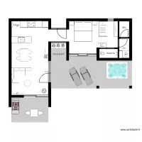 Chalet avec passerelle