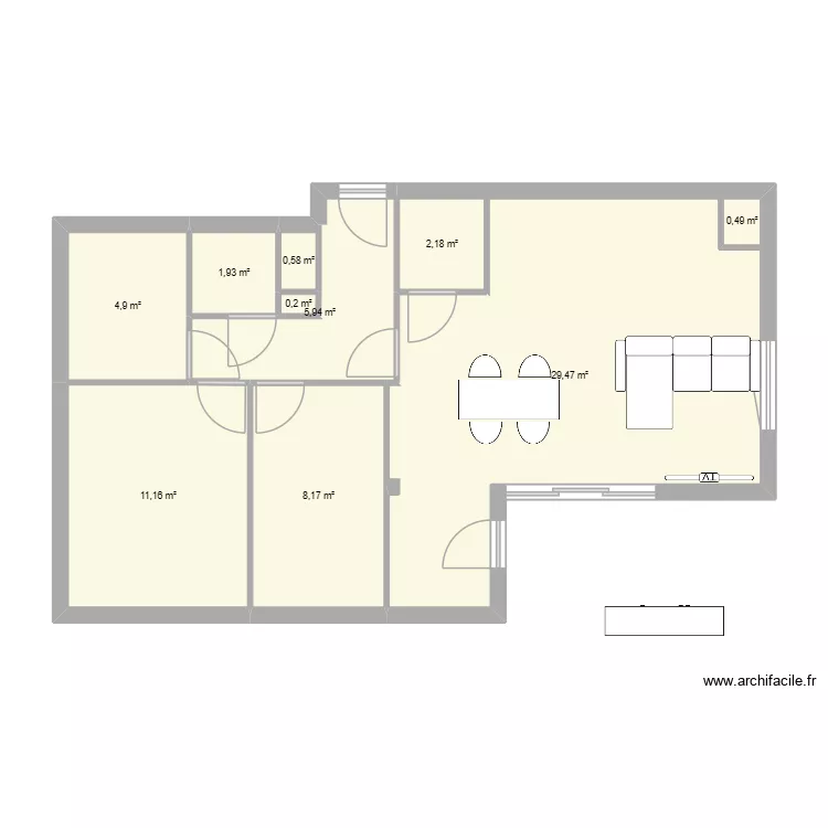 APPART DC. Plan de 10 et 65 m² APPART DC. Plan de 10 et 65 m²
