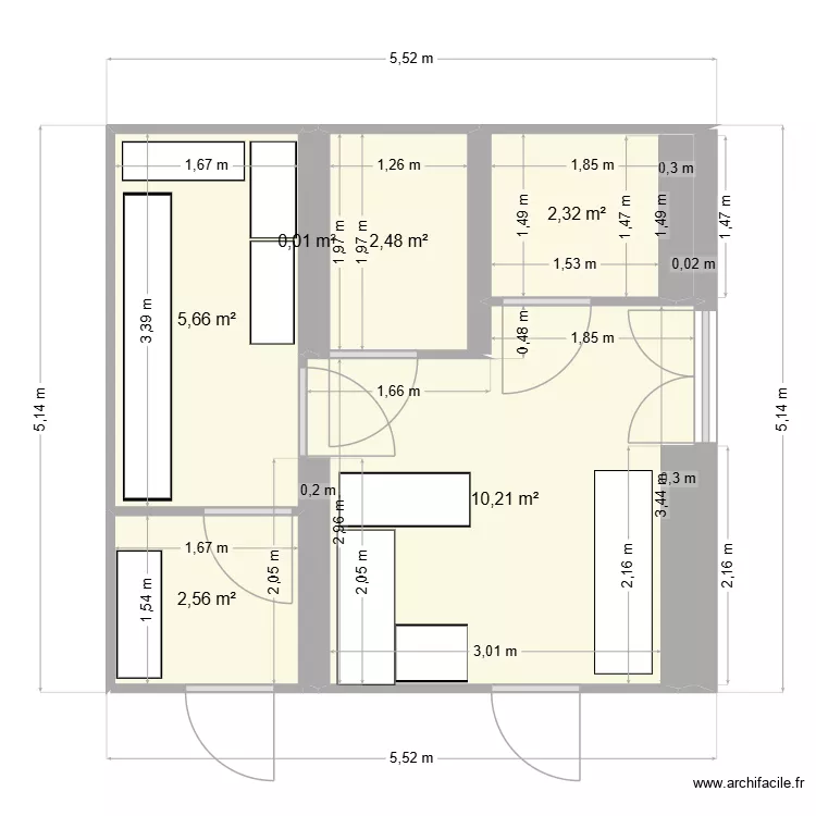 sarcel. Plan de 6 et 23 m² sarcel. Plan de 6 et 23 m²