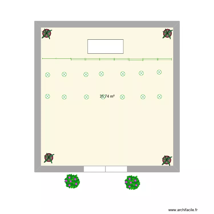 luxestock. Plan de 1  et 32 m²