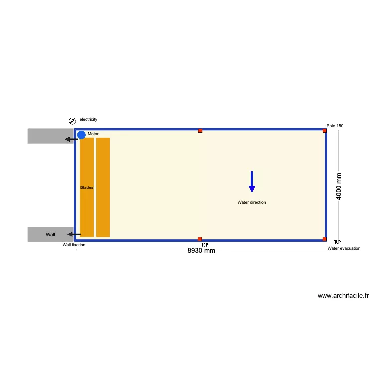 Joe lc. Plan de 1  et 34 m²