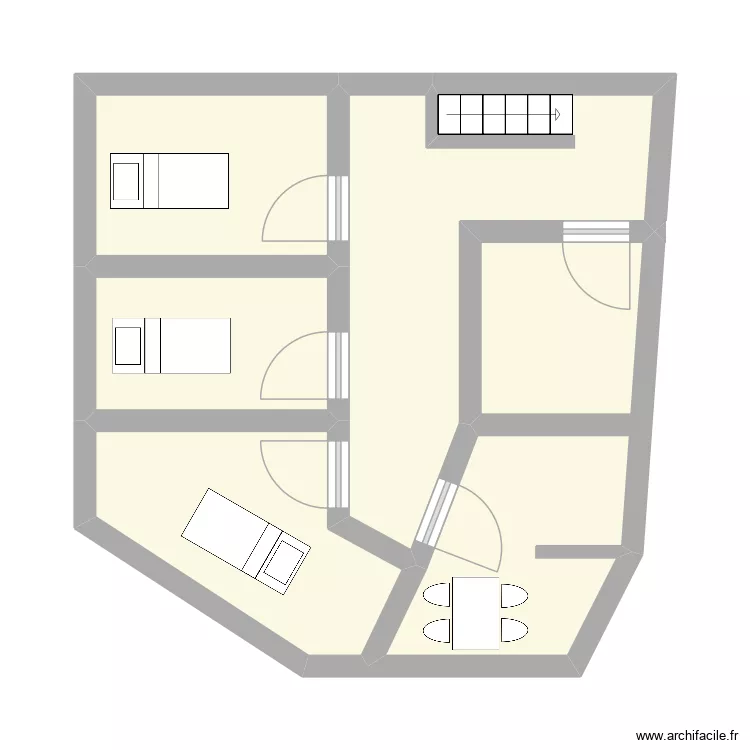 plan institut dossier. Plan de 5  et 35 m²