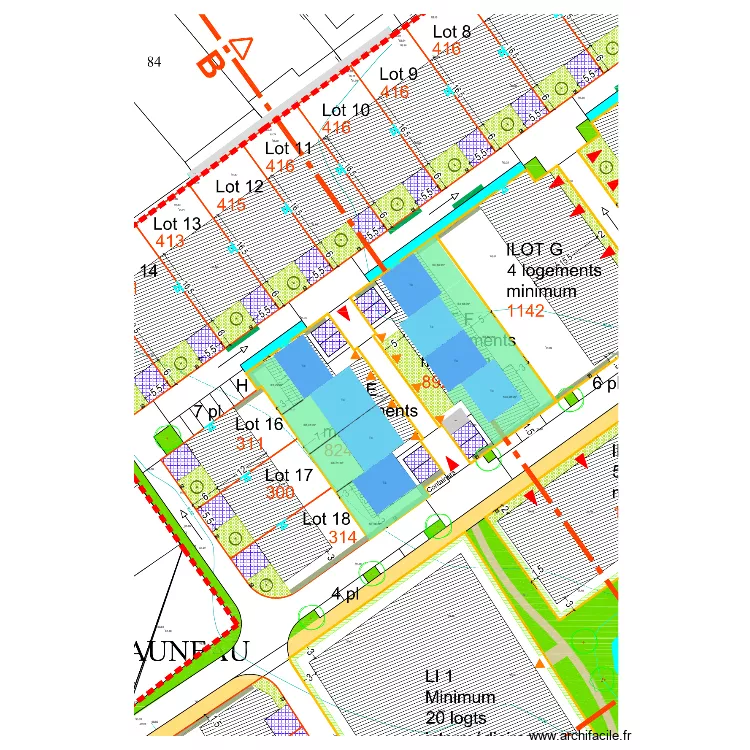 St Fulgent - Ilot E et F. Plan de St Fulgent - Ilot E et F. Plan de