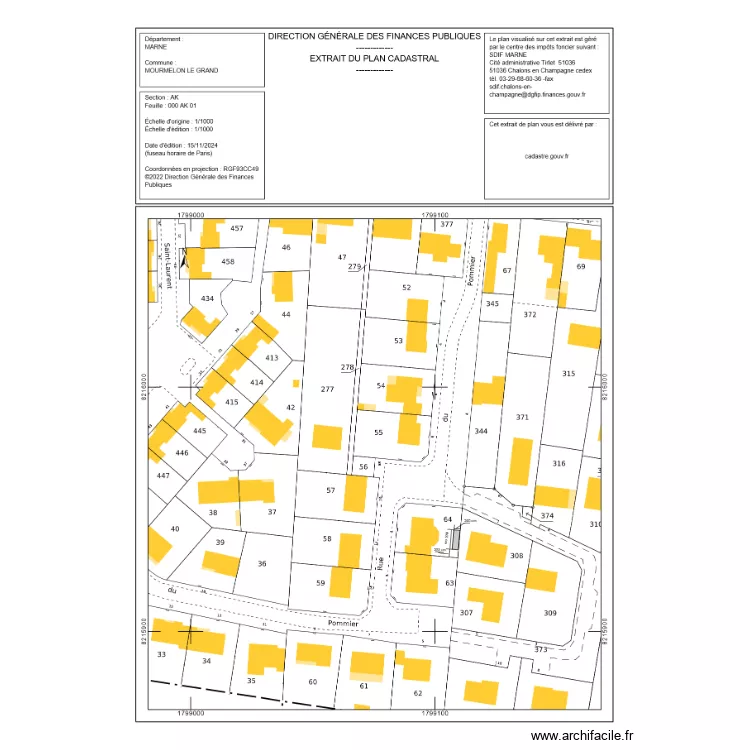 Plan de situation V4. Plan de 