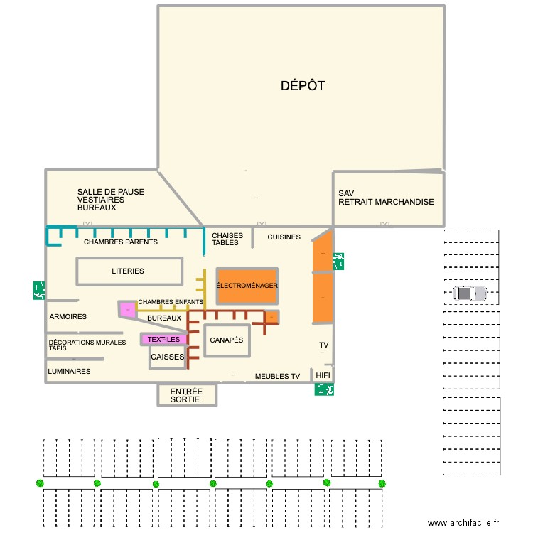 PLAN CONFO B. Plan de 29 pièces et 3673 m2