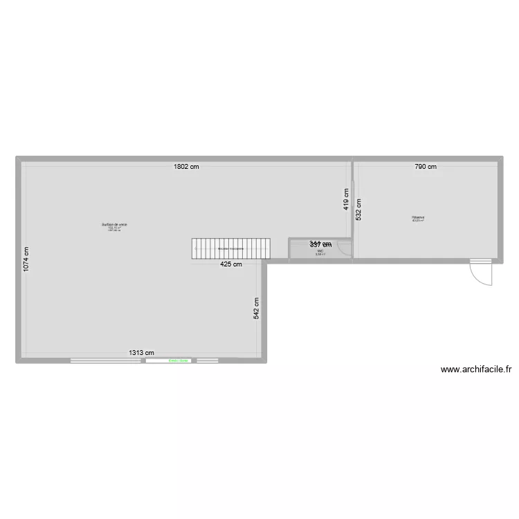 Projet Marina Robert sans am&eacute;nagement. Plan de 