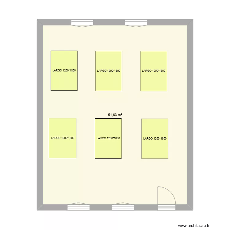 SALLE DE FORMATION DE MUSIQUE SALLE 1. Plan de 1  et 52 m²