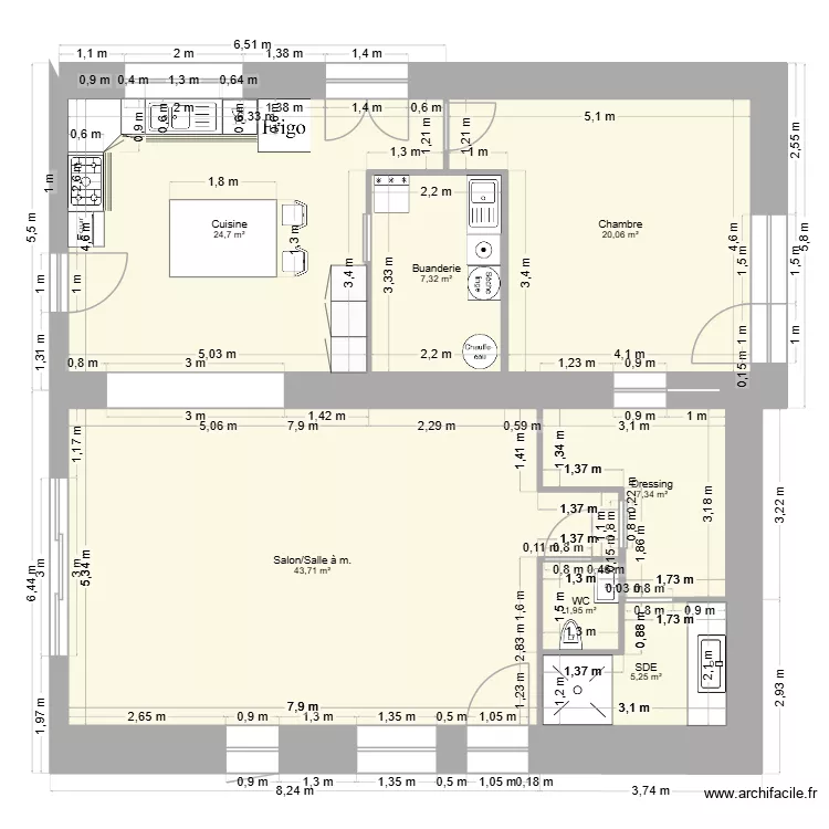 C&ocirc;tes au 14/05/2026. Plan de 7  et 110 m²