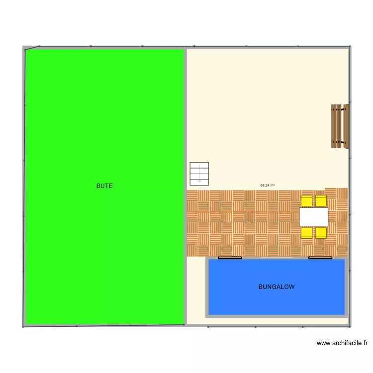 GENOLHAC. Plan de 3 Pièces et 182 m² GENOLHAC. Plan de 3 Pièces et 182 m²