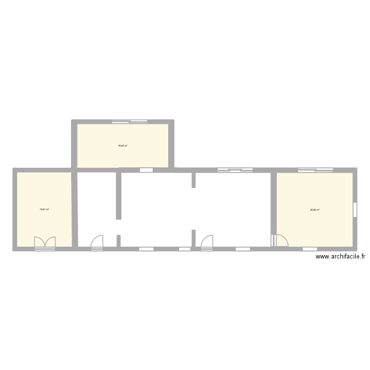 maison st martin. Plan de 3 pièces et 63 m2