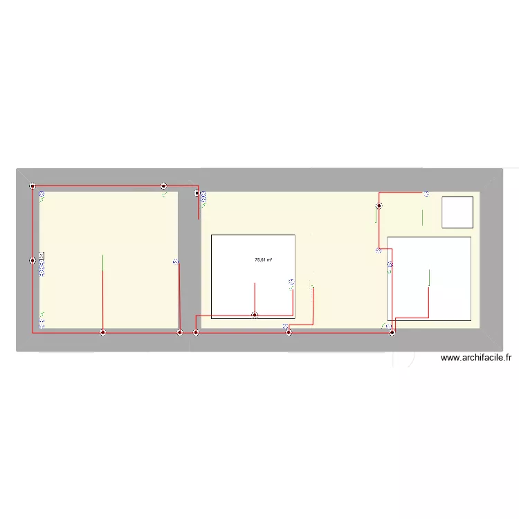 G&icirc;te et grange. Plan de 