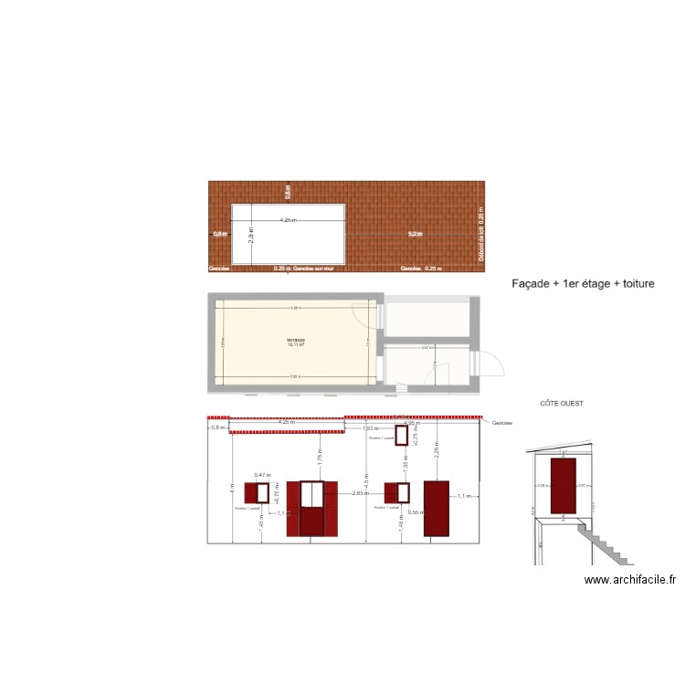 extention cafoucho. Plan de 0 pièce et 0 m2