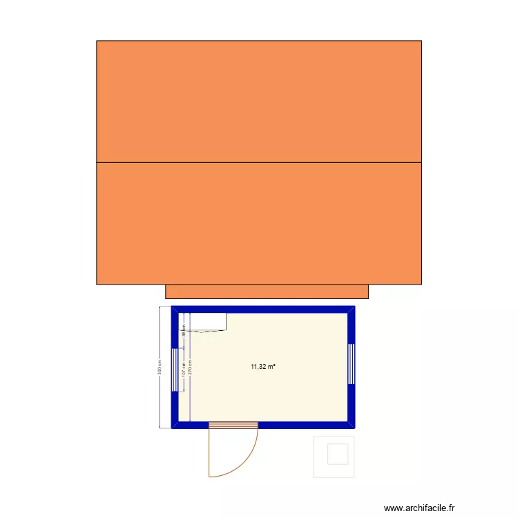 ABRI DE JARDIN. Plan de 