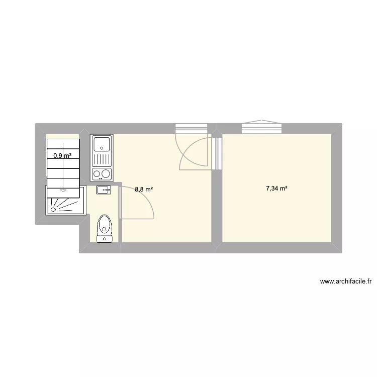Francisca. Plan de 3 et 17 m² Francisca. Plan de 3 et 17 m²