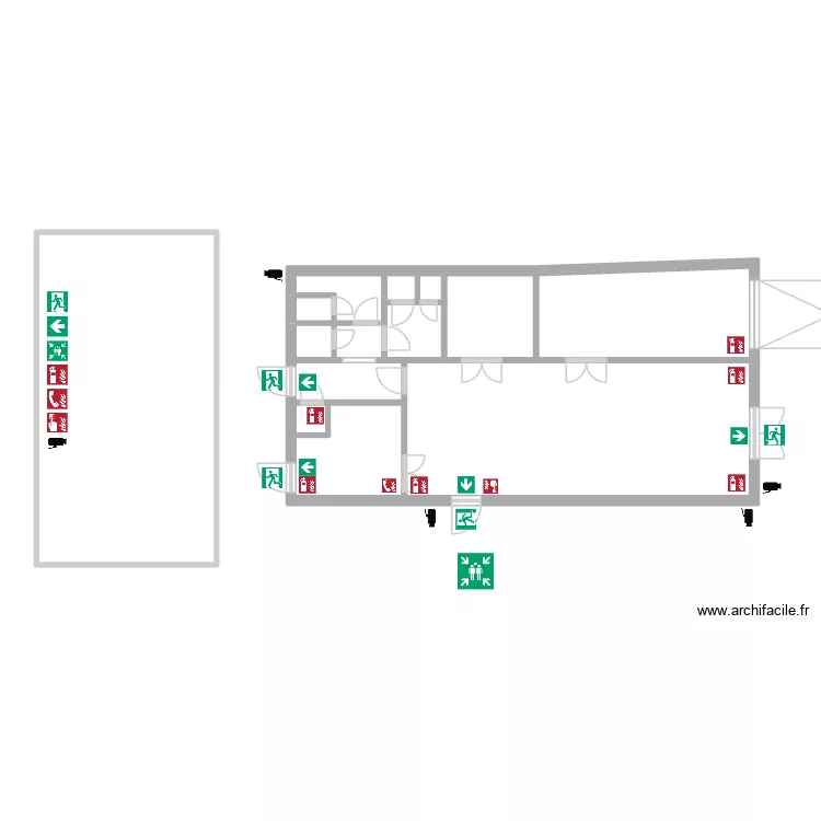 plan foyer 2. Plan de 13  et 117 m²