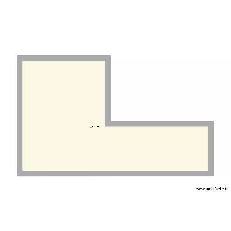 Plan 1. Plan de 1 Pièce et 35 m² Plan 1. Plan de 1 Pièce et 35 m²