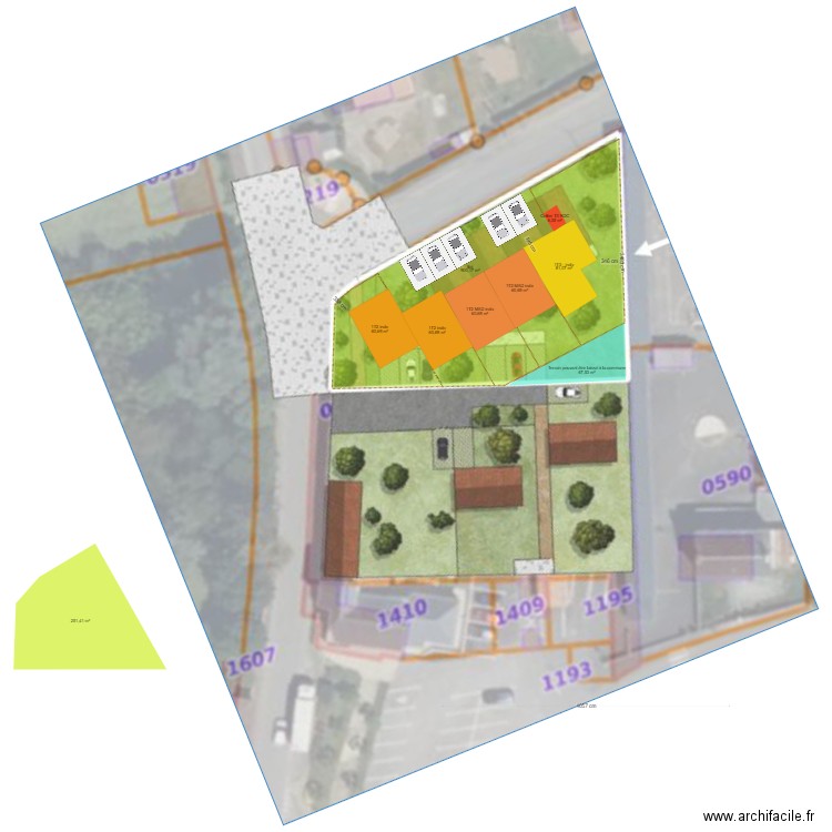 st hilaire -v3-5indiv-fd de plan voie+TAB. Plan de 0 pièce et 0 m2