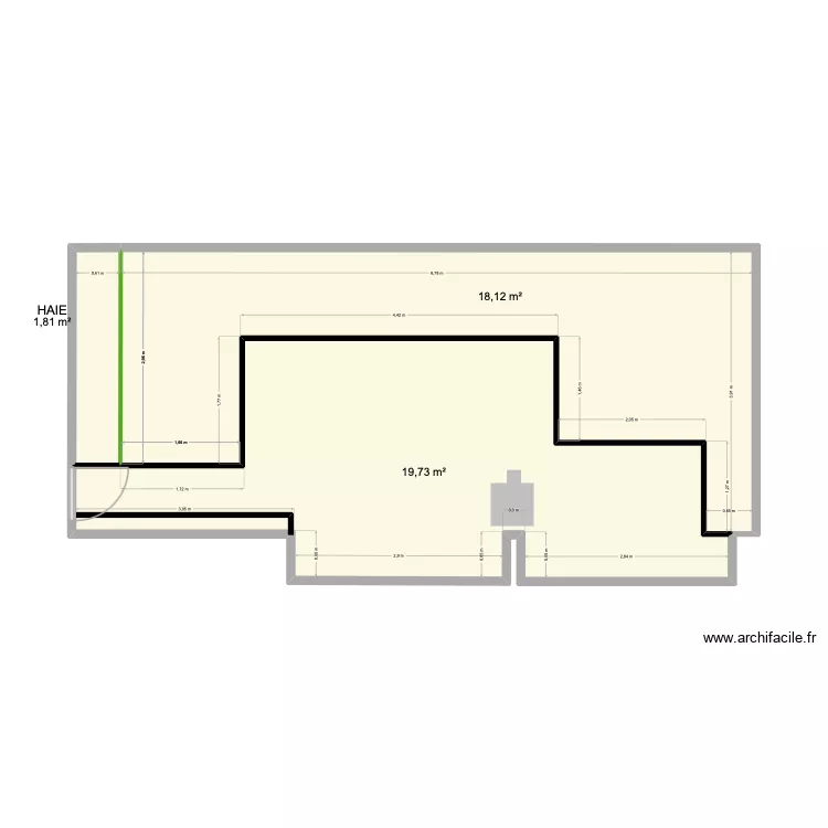 terasse + dimension base v2. Plan de 3  et 40 m²