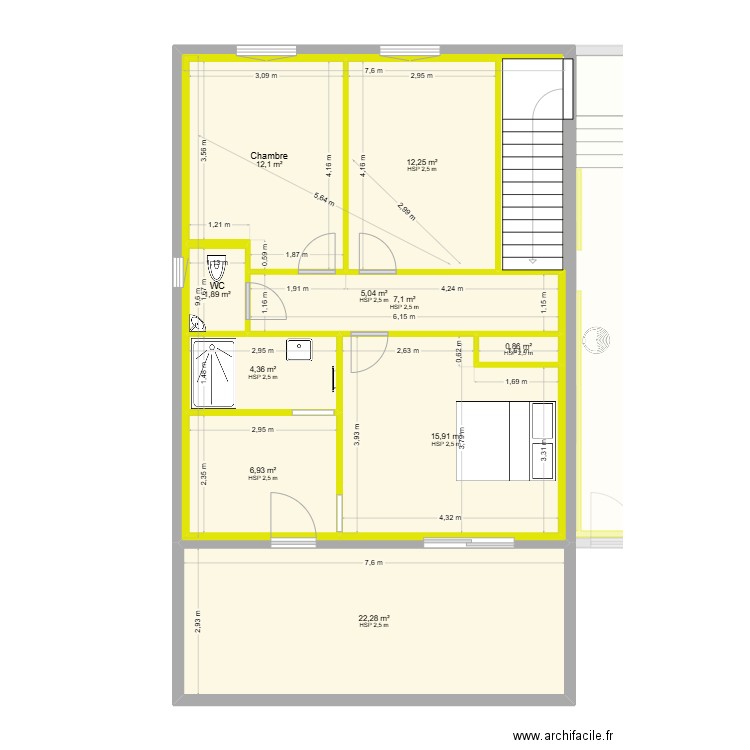 PLAN SERRIERE AMENAGEMENT. Plan de 17 pièces et 299 m2