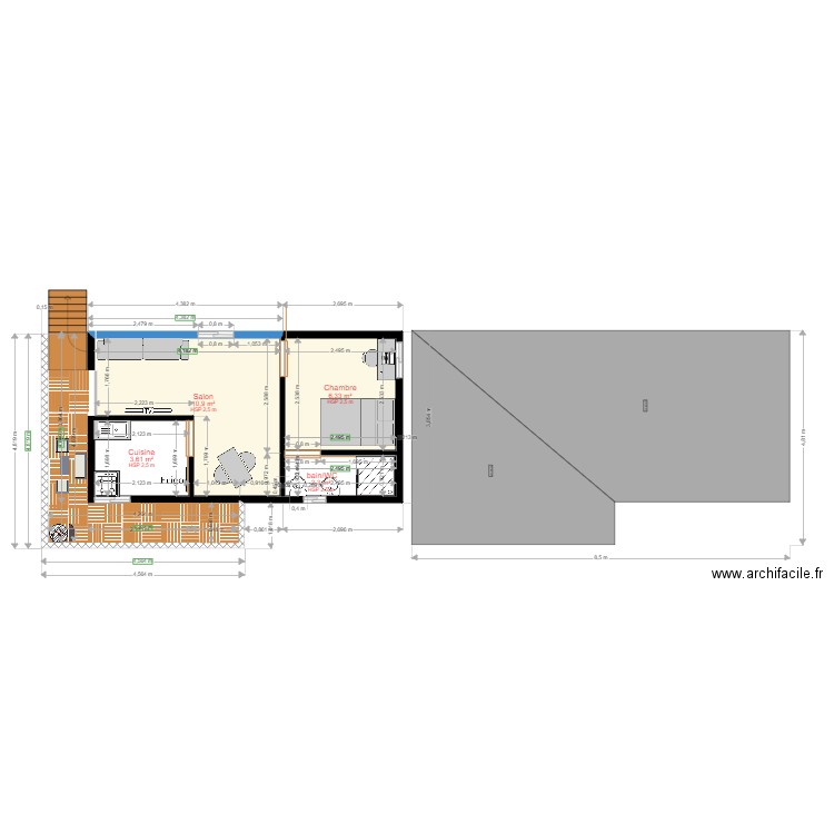 Projet studio. Plan de 0 pièce et 0 m2