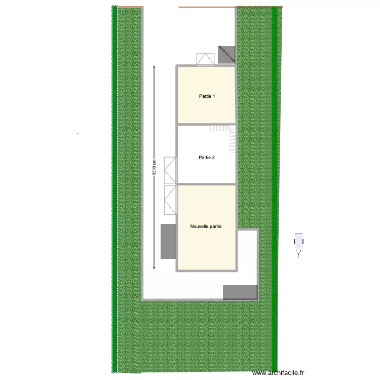 hangar 2 vues. Plan de 