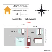 PC 5  Fa&ccedil;ade nord avant travaux liser&eacute; blanc