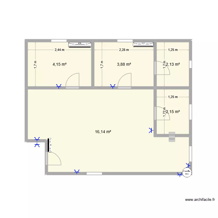 plan de prise et clim. Plan de 5 et 28 m² plan de prise et clim. Plan de 5 et 28 m²