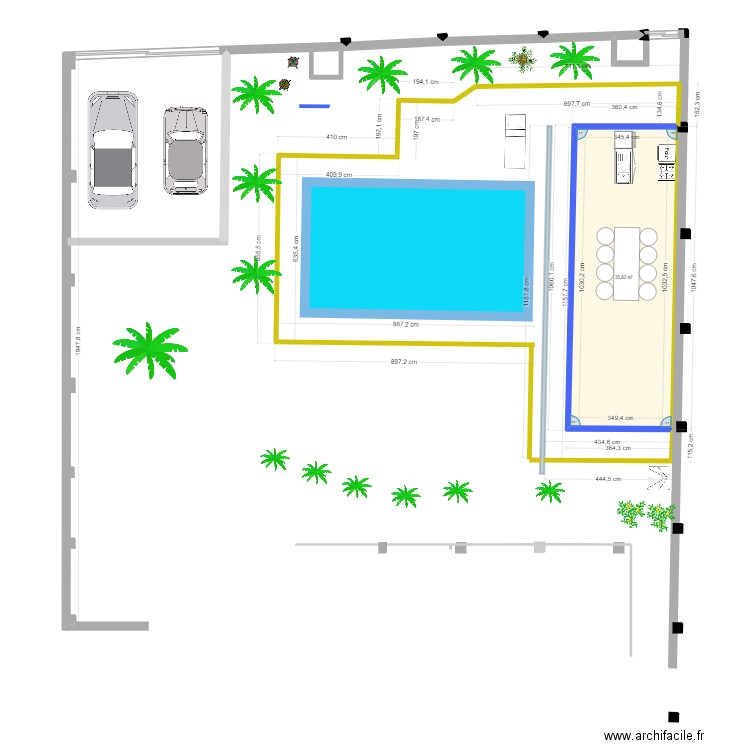 Madeleine new. Plan de 1 pièce et 36 m2