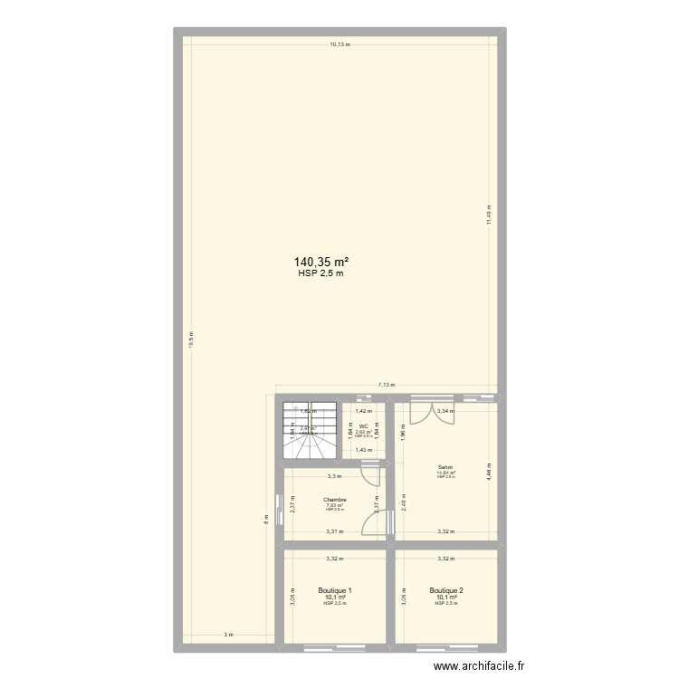 Plan NANGA. Plan de 7 pièces et 189 m2