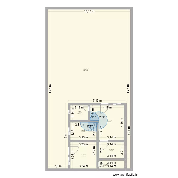 Plan NANGA 2. Plan de 7 pièces et 187 m²