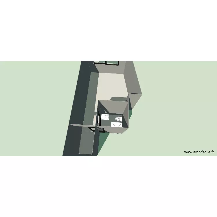 AppartLagarenneColombes2. Plan de 2 Pièces et 17 m²