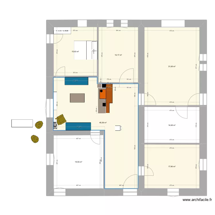 Chalet - Projet Cheminee. Plan de 