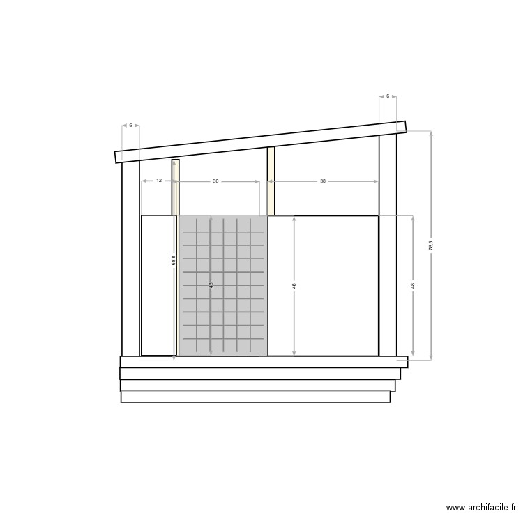 Porte piscine future. Plan de 0 pièce et 0 m2