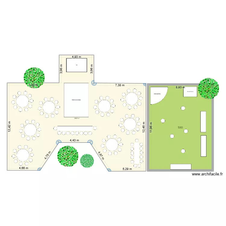 MAS MERLET. Plan de 2  et 343 m²