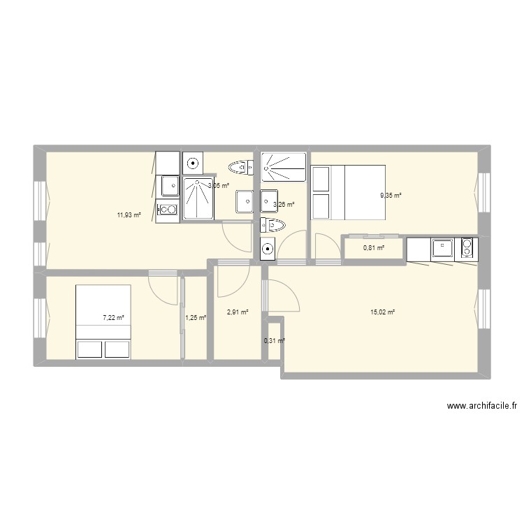 15 st philippe propos 2. Plan de 10 pièces et 55 m2