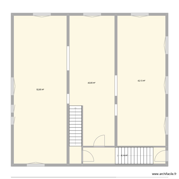 Existant. Plan de 0 pièce et 0 m2