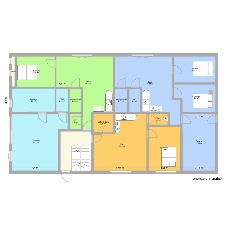 CORBARIEU RDC 3 bgf. Plan de 0 pièce et 0 m2