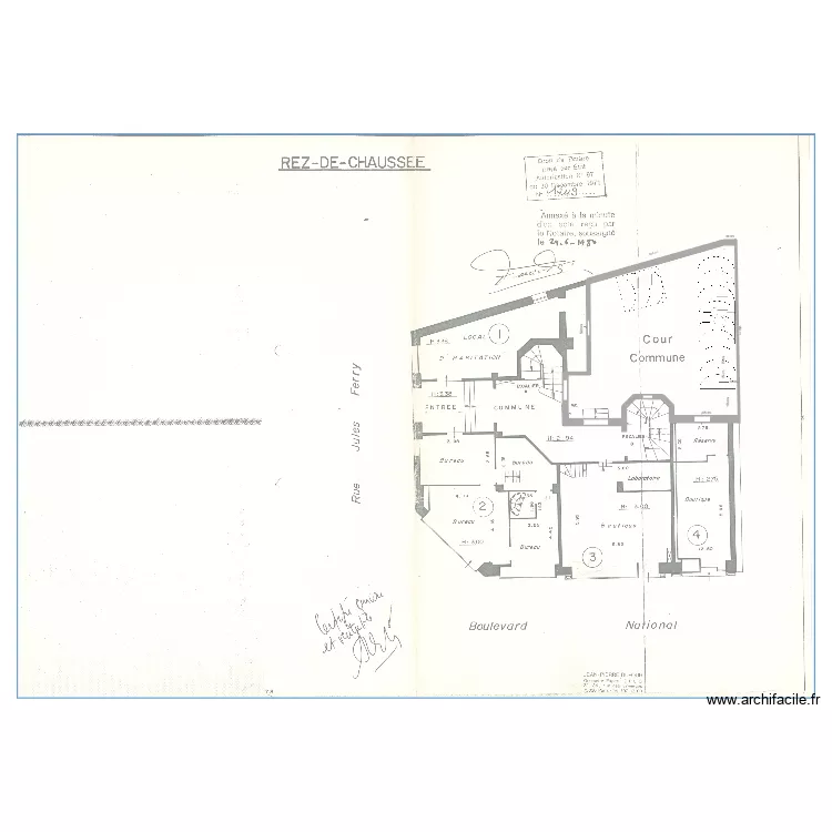 Garenne Colombes 24 places . Plan de 