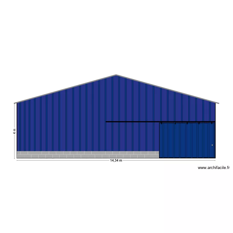 hangar face nord avant. Plan de 