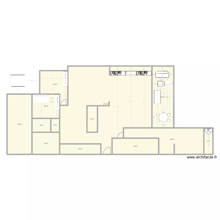 Bouskoura-chambre. Plan de 13  et 291 m²