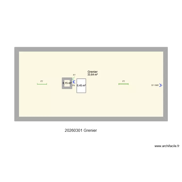 20260301  Maison Romain ADAM Grenier. Plan de 3 pièces et 35 m²