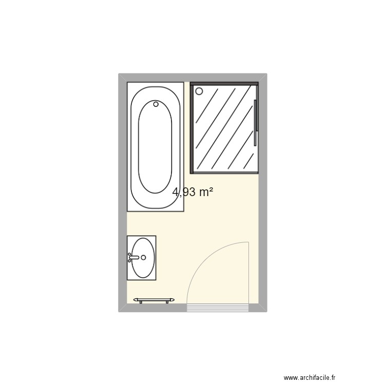 giroux. Plan de 1 pièce et 5 m2