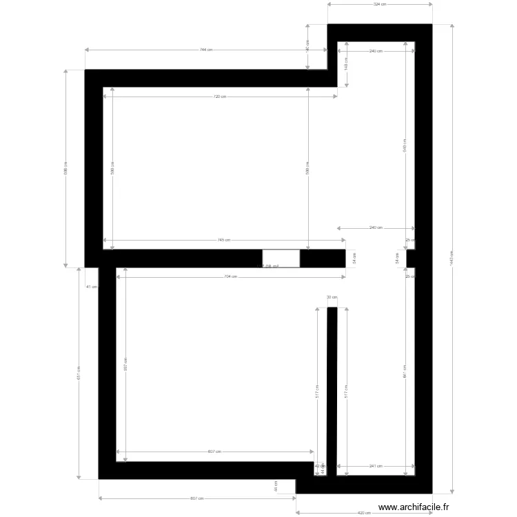 st just combles. Plan de 1  et 107 m²