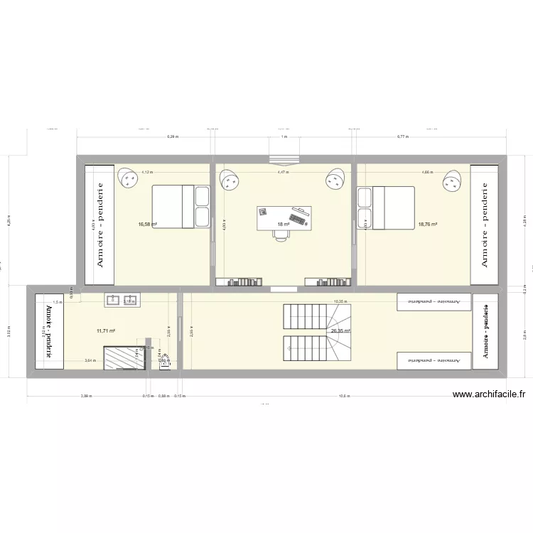 EMILIE ETAGE REPRISE QUOTES 15/09. Plan de 5 Pièces et 91 m² EMILIE ETAGE REPRISE QUOTES 15/09. Plan de 5 Pièces et 91 m²
