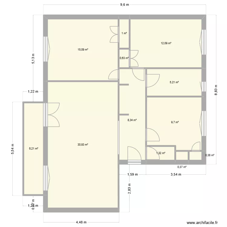ELBRIHI. Plan de 12 et 91 m² ELBRIHI. Plan de 12 et 91 m²