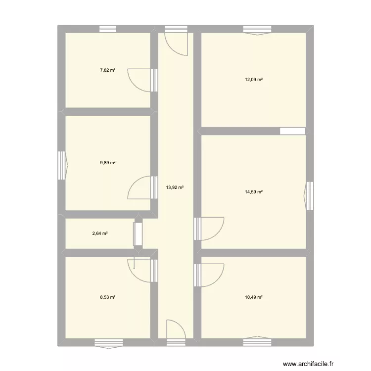 maison. Plan de 8  et 80 m²