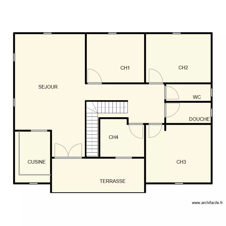 HOTEL DE LA BAIS. Plan de 10  et 143 m²