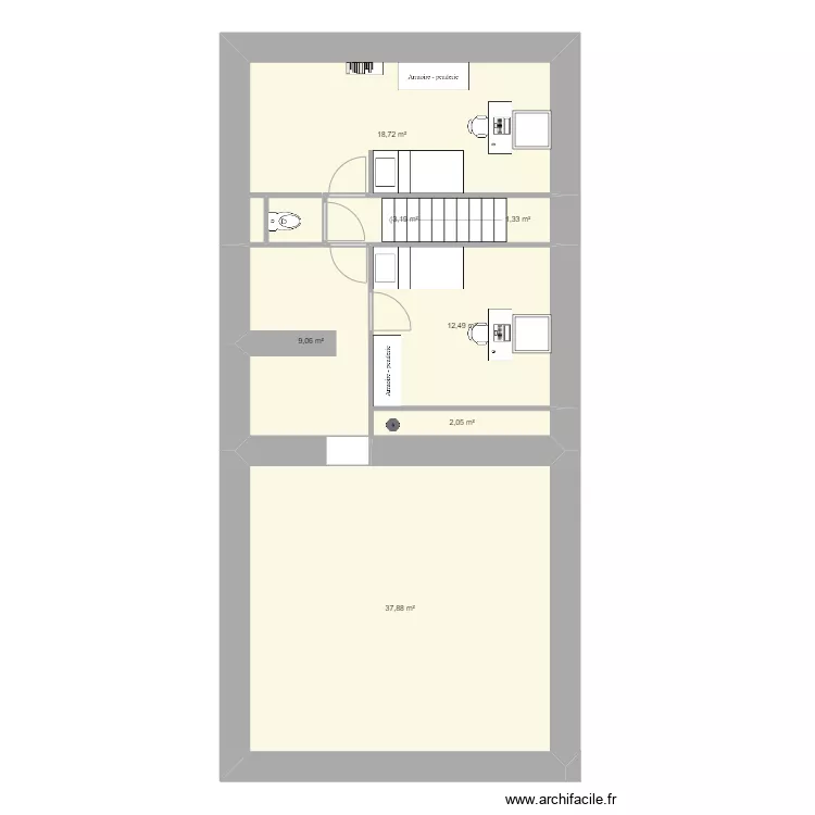 LHOTELLERY MARIE-AUDE et BASTIEN. Plan de 