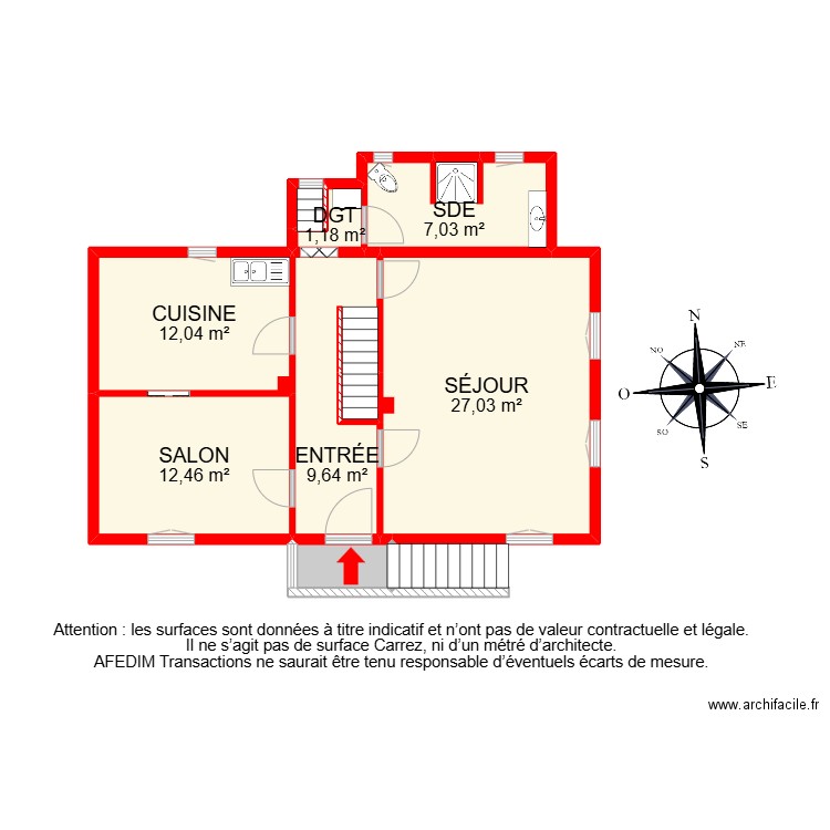 BI 28739. Plan de 23 pièces et 222 m2